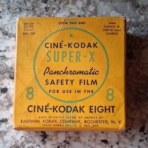 Kodak Super-X Panchromatic Safety Film - Yellow